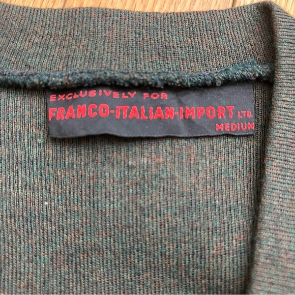 Franco. Italian Import Ltd. Medium. VINTAGE. Wool. Dark green. - Picture 5 of 5